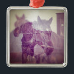 Digitale collage voor paardenpaarden metalen ornament<br><div class="desc">Fotografie en digitale kunst door Angelandspot.</div>