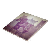 Digitale collage voor paardenpaarden tegeltje (Zijkant)