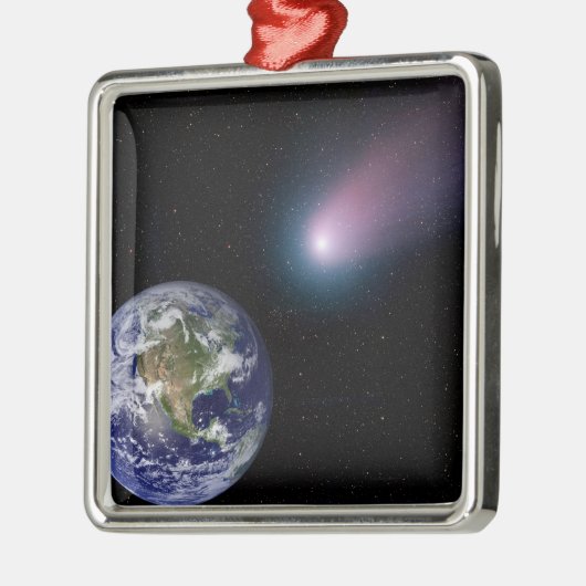 Digitale composiet van comet naar Ea Metalen Ornament (Links)