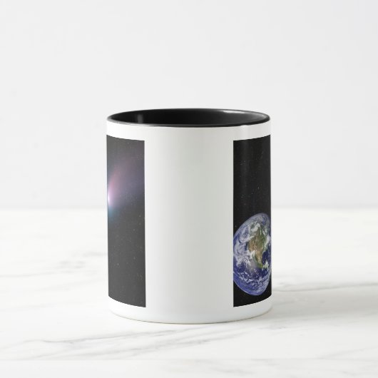 Digitale composiet van comet naar Ea Mok (Midden)