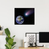 Digitale composiet van comet naar Ea Poster (Thuiskantoor)