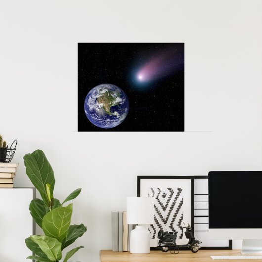Digitale composiet van comet naar Ea Poster (Thuiskantoor)