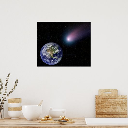 Digitale composiet van comet naar Ea Poster (Keuken)