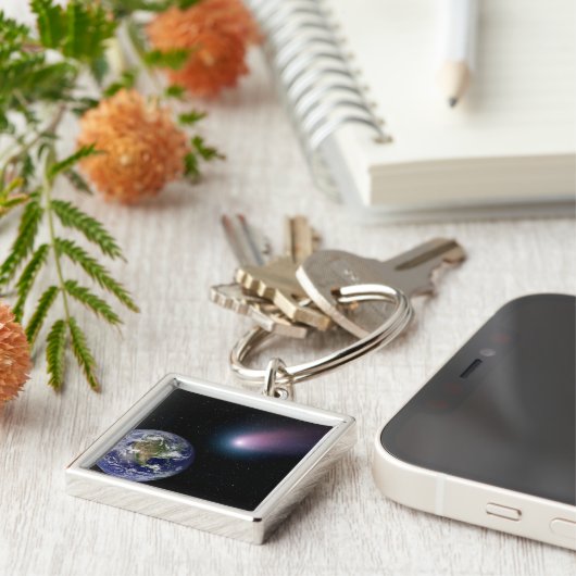 Digitale composiet van comet naar Ea Sleutelhanger (Zijkant)