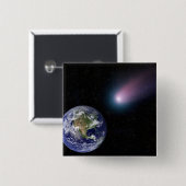 Digitale composiet van comet naar Ea Vierkante Button 5,1 Cm (Voorkant /achterkant)