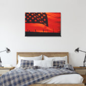 Digitale composiet van de Amerikaanse vlag Canvas Afdruk (Insitu (Slaapkamer))