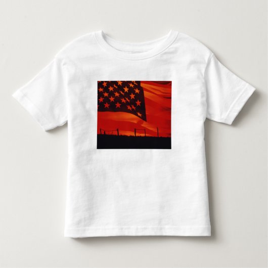 Digitale composiet van de Amerikaanse vlag Kinder Shirts (Voorkant)