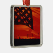 Digitale composiet van de Amerikaanse vlag Metalen Ornament (Rechts)