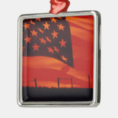 Digitale composiet van de Amerikaanse vlag Metalen Ornament (Links)