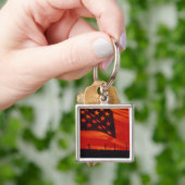 Digitale composiet van de Amerikaanse vlag Sleutelhanger (Hand)