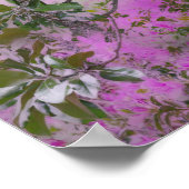 Digitale compositie van Azalea's en Magnolia boom Poster (Hoek)
