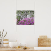 Digitale compositie van Azalea's en Magnolia boom Poster (Keuken)
