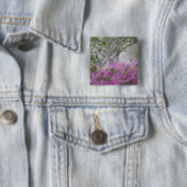 Digitale compositie van Azalea's en magnoliaboom Vierkante Button 5,1 Cm (In situ)