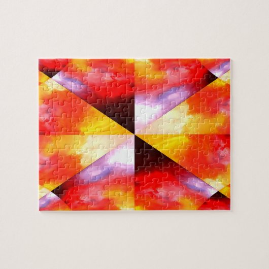 Digitale Computer Art Abstract modern Creative Red Legpuzzel (Horizontaal)