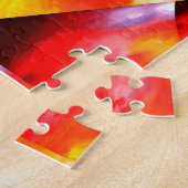 Digitale Computer Art Abstract modern Creative Red Legpuzzel (Zijkant)