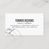 Digitale computer Logo | WATERVERF Visitekaartje (Achterkant)