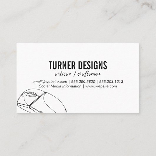 Digitale computer Logo | WATERVERF Visitekaartje (Achterkant)