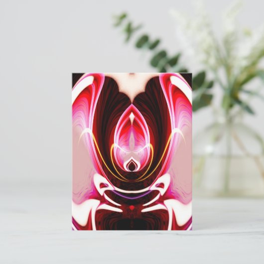 Digitale Computer Moderne Abstracte Kunst Briefkaart (Staand voorkant)