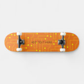 Digitale Computer - Oranje gele Tieners Kinderen Persoonlijk Skateboard (Horizontaal)