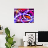 Digitale computerkunst - Abstract modern creatief Poster (Thuiskantoor)