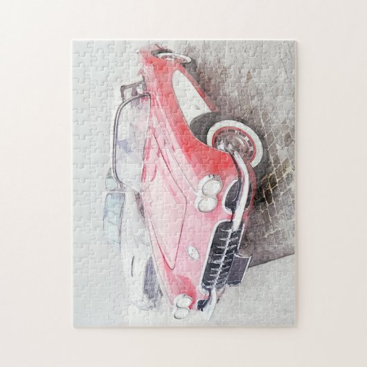 Digitale corvette verf legpuzzel (Verticaal)