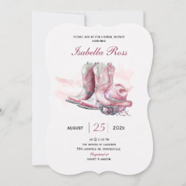 Digitale Cowgirl Bruiloftsfeest Template Kaart