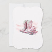 Digitale Cowgirl Vrijgezellenfeest Sjabloon Kaart (Achterkant)