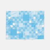 Digitale cyaan Pixelated Little Squares Fleece Deken (Voorkant (Horizontaal))