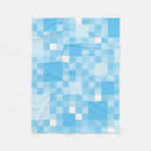 Digitale cyaan Pixelated Little Squares Fleece Deken (Voorkant)