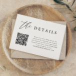 Digitale details over de Elegant QR-code bruiloft Kaart<br><div class="desc">Elegant Calligraphy QR Code Wedding Details Kaarten</div>