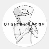 digitale detox behandeling ronde sticker (Voorkant)