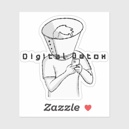 digitale detox behandeling sticker (Vel)