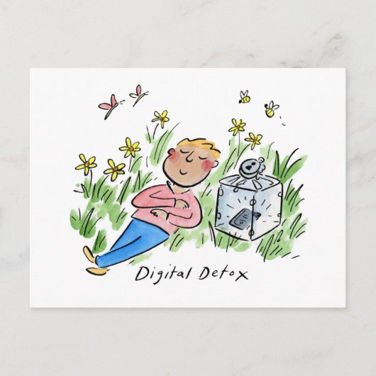 Digitale detox briefkaart (Voorkant)