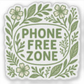 Digitale Detox Natuur Sticker Ontstoppen & Verbind (Voorkant)