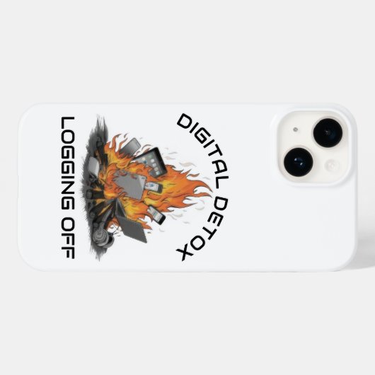 Digitale Detox Telefoonhoes Case-Mate iPhone Case (Achterkant (horizontaal))