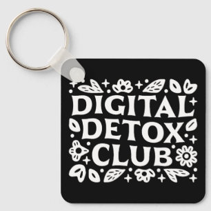 Digitale detoxclub mindfulness herinnering sleutelhanger