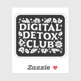 Digitale detoxclub mindfulness herinnering sticker
