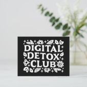 Digitale detoxclub steungroep briefkaart (Staand voorkant)