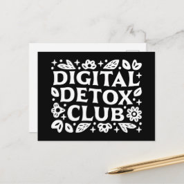 Digitale detoxclub steungroep briefkaart