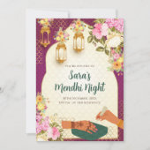 Digitale Dholki uitnodigen & Digitale Mehndi uitno Kaart (Voorkant)