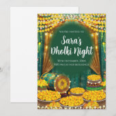 Digitale Dholki uitnodiging & Digitale Mehndi uitn (Voorkant / Achterkant)