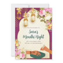 Digitale Dholki uitnodiging & Digitale Mehndi uitn