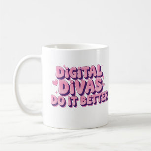 Digitale diva's doen het beter Mok - Funny Tech Gi