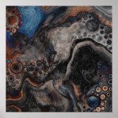 Digitale donkerkleurige zwart-witschilderkunst poster (Voorkant)