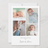 Digitale download Baby Rainbow Aangepaste foto Geb Kaart (Achterkant)