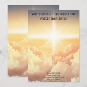 DIGITALE DOWNLOAD Christelijke Hemelse Wolkenkerk Kaart (Voorkant / Achterkant)