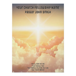 DIGITALE DOWNLOAD Christelijke Hemelse Wolkenkerk Perfect Poster