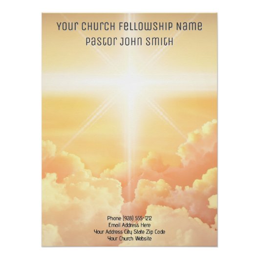 DIGITALE DOWNLOAD Christelijke Hemelse Wolkenkerk Perfect Poster (Voorkant)