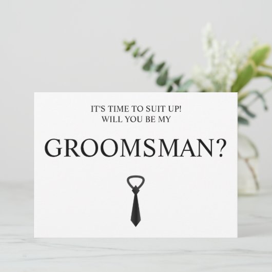 Digitale Download Groomsman Kaart, Groomsmen & Bes Kaart (Staand voorkant)