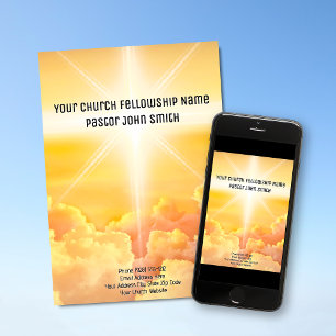 DIGITALE DOWNLOAD Hemelse Cloud Kerk Kaart